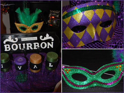 Bourbon Street Sign & Masks
