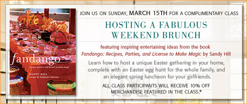 Pottery Barn Enterataining Class Details