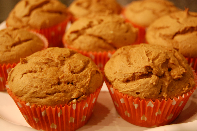 Bake for 18-22 minutes at 350 degrees. Let the muffins cool before removing them from the tins.