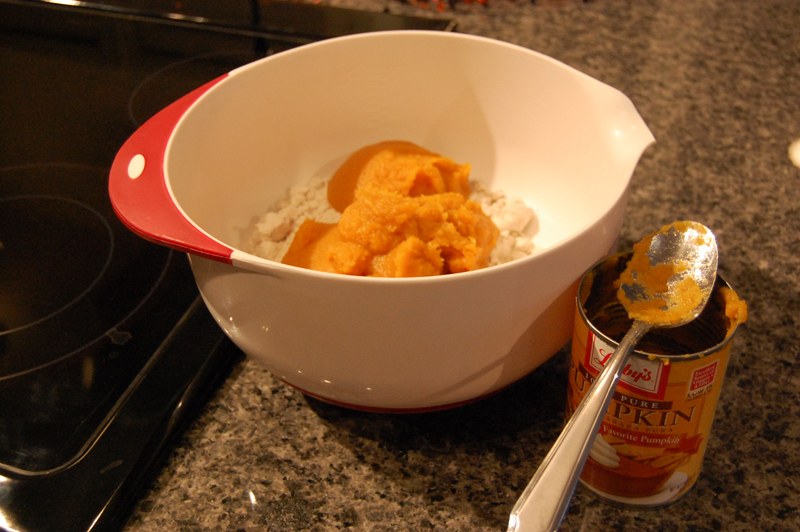 Dump both ingredients into a large mixing bowl.