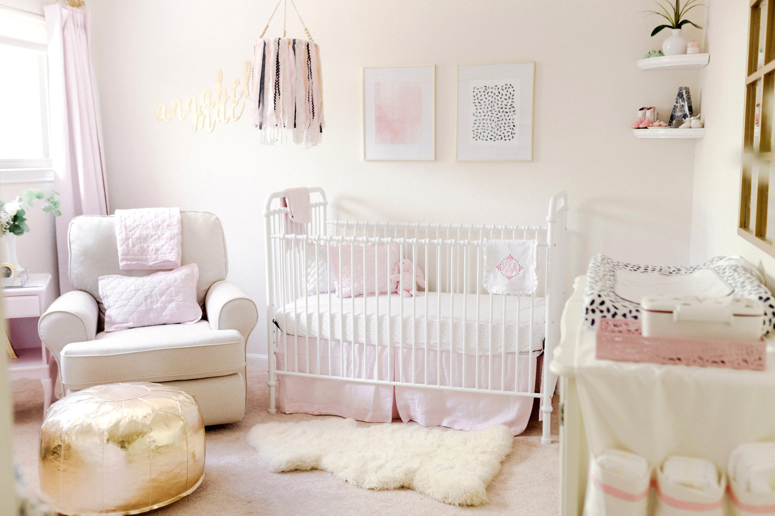 Annabelle Mae’s Pink and Blue Baby Girl Nursery