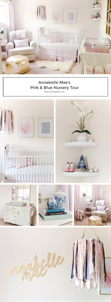 Annabelle's Pink and Blue Nursery Tour Ideas
