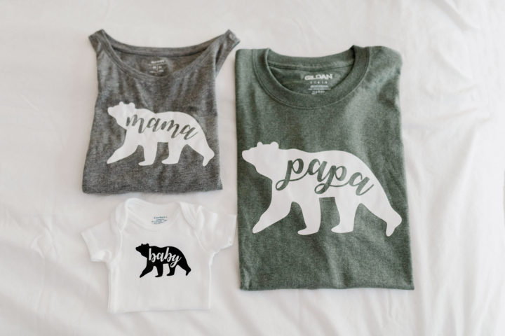 DIY Tutorial for Mama, Papa and Baby Bear T-Shirts