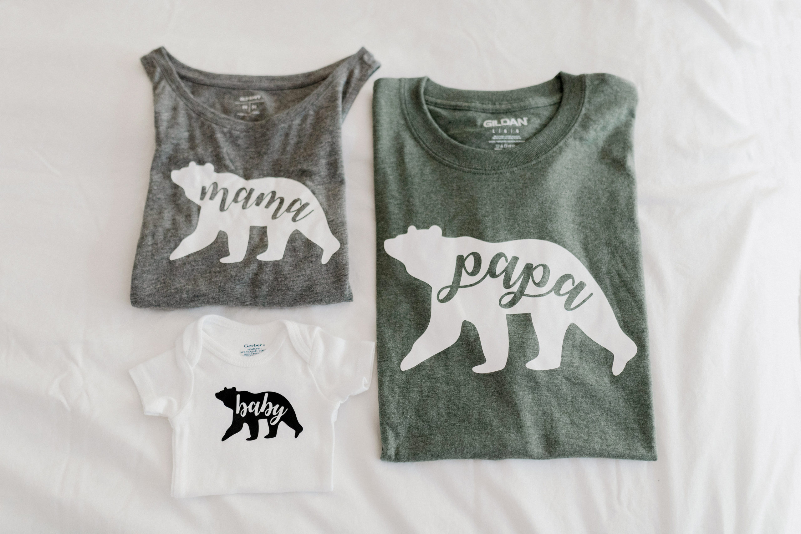 DIY Mama, Papa and Baby Bear Family T-Shirts