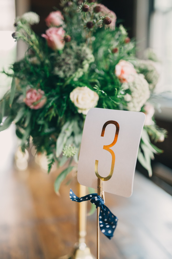 Gold Wedding Table Numbers
