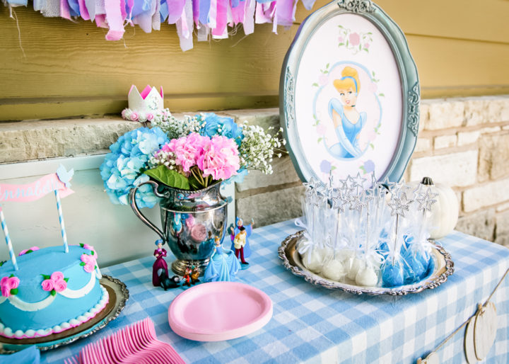 Cinderella birthday party tablescape